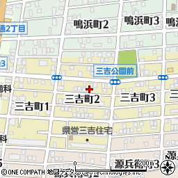 三吉温泉周辺の地図
