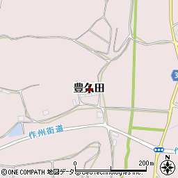 岡山県勝央町（勝田郡）豊久田周辺の地図