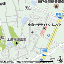 愛知県豊明市沓掛町（石畑）周辺の地図