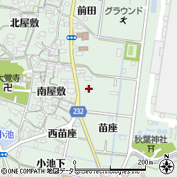 愛知県みよし市打越町苗座5-2周辺の地図