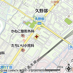 滋賀県野洲市久野部堂周辺の地図