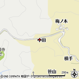 愛知県豊田市坂上町中田周辺の地図