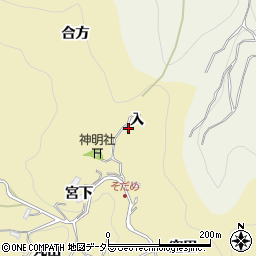 愛知県豊田市坂上町入周辺の地図