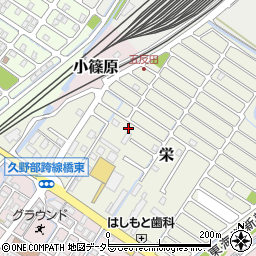 滋賀県野洲市栄8周辺の地図