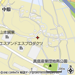岡山県真庭市中原556周辺の地図