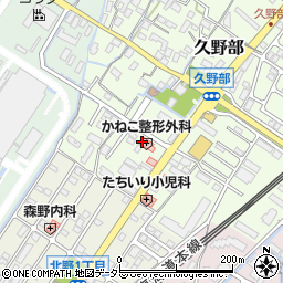 滋賀県野洲市久野部191周辺の地図