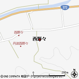 兵庫県丹波篠山市西野々周辺の地図