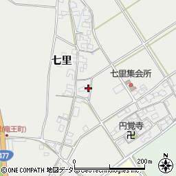 滋賀県蒲生郡竜王町七里周辺の地図
