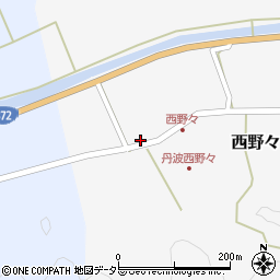 兵庫県丹波篠山市西野々109周辺の地図