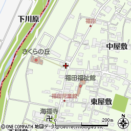 愛知県みよし市福田町清水周辺の地図
