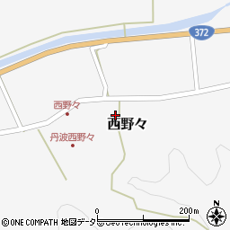 兵庫県丹波篠山市西野々293周辺の地図