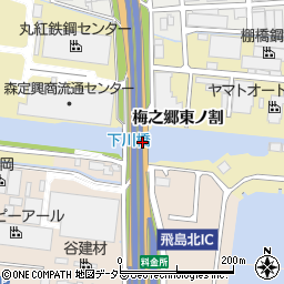下川橋周辺の地図