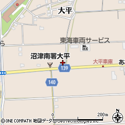 静岡県沼津市大平1439-5周辺の地図