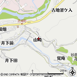 愛知県豊田市王滝町山崎周辺の地図