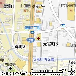 愛知トヨタＥＡＳＴ　豊田元宮店周辺の地図