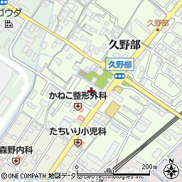 滋賀県野洲市久野部215周辺の地図