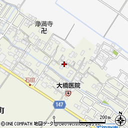 滋賀県守山市石田町周辺の地図