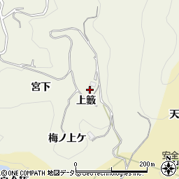愛知県豊田市石楠町上籔周辺の地図