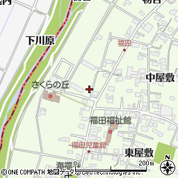 愛知県みよし市福田町清水20-4周辺の地図
