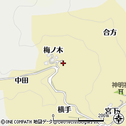 愛知県豊田市坂上町梅ノ木周辺の地図