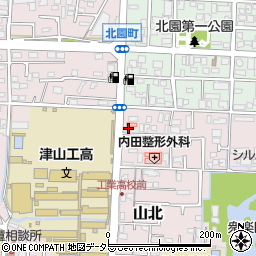 株式会社帝国データバンク　津山支店周辺の地図