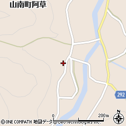 兵庫県丹波市山南町阿草787周辺の地図