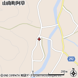 兵庫県丹波市山南町阿草784周辺の地図