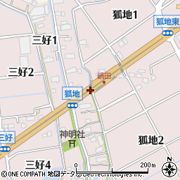 愛知県弥富市狐地町上一ノ割周辺の地図