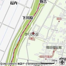 愛知県みよし市福田町清水21周辺の地図