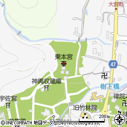 東本宮周辺の地図