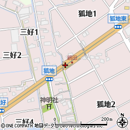 愛知県弥富市狐地町周辺の地図