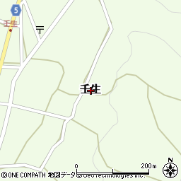 岡山県美作市壬生周辺の地図