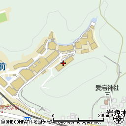 京都精華大学　警備室周辺の地図