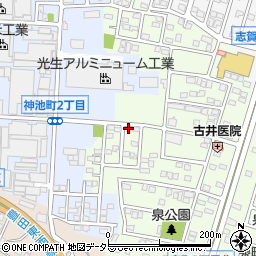 愛知県豊田市泉町（山田）周辺の地図