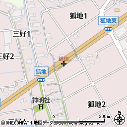 鍋田周辺の地図