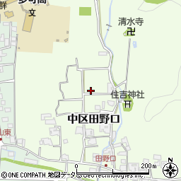 兵庫県多可郡多可町中区田野口周辺の地図