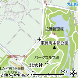 中部公園周辺の地図