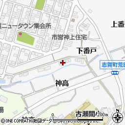 愛知県豊田市志賀町下番戸23-12周辺の地図