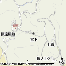 愛知県豊田市石楠町宮下周辺の地図