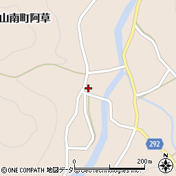 兵庫県丹波市山南町阿草798周辺の地図