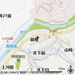 愛知県豊田市王滝町根畑周辺の地図
