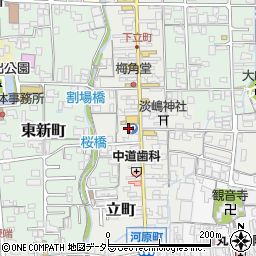 丹波篠山市立町駐車場周辺の地図