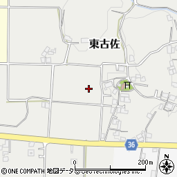 兵庫県丹波篠山市東古佐周辺の地図