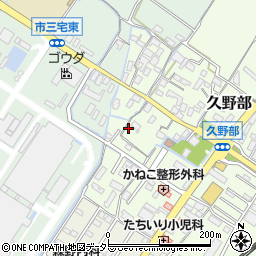 滋賀県野洲市久野部246周辺の地図