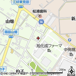 愛知県みよし市福田町（池田）周辺の地図
