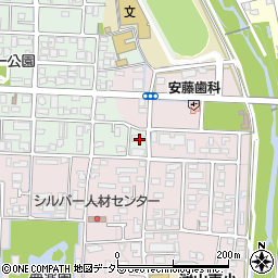 岡山県津山市北園町4-7周辺の地図