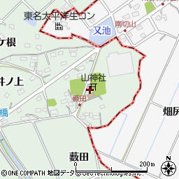 愛知県豊明市沓掛町薮田周辺の地図