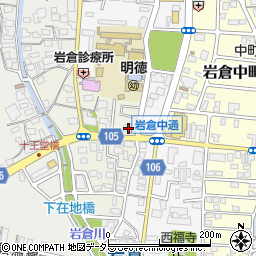 コーヒーショップユルギ岩倉店周辺の地図