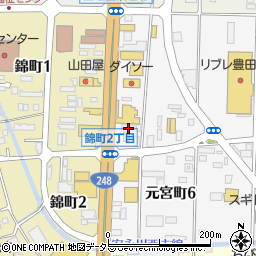 大吉豊田店周辺の地図