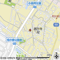 滋賀県守山市小島町1632周辺の地図
